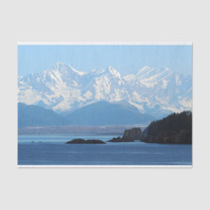 Alaska Coast Mountains Ocean Photo Tissue Paper