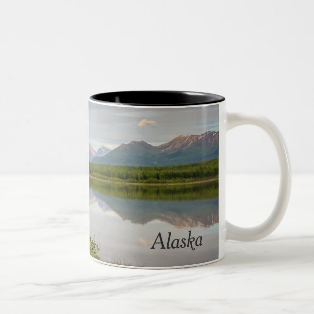 Alaska Coffee Mugs -  Mountain Reflection (Right)