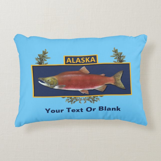 Alaska Combat Fisherman Badge Accent Pillow (Front)