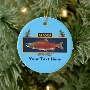 Alaska Combat Fisherman Badge Ceramic Ornament