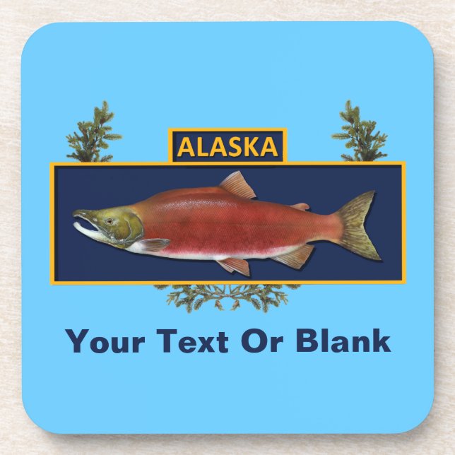Alaska Combat Fisherman Badge Coaster (Front)