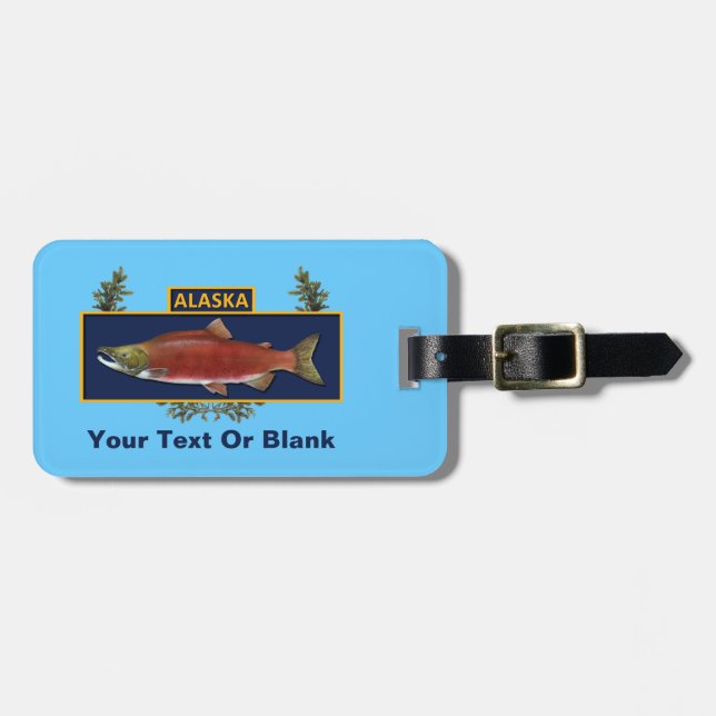 Alaska Combat Fisherman Badge Luggage Tag (Front Horizontal)