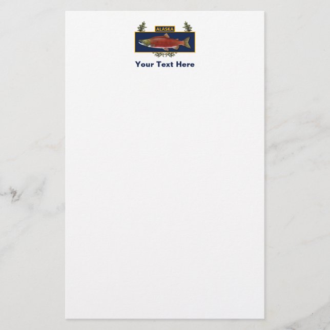 Alaska Combat Fisherman Badge Stationery (Front)