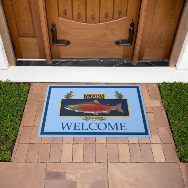 Alaska Combat Fisherman Badge - Welcome Doormat (Outdoor)
