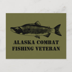 Alaska Combat Fishing Veteran Postcard