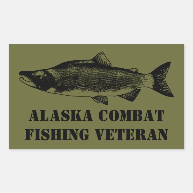 Alaska Combat Fishing Veteran Sticker (Front)