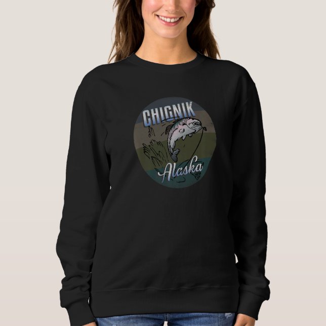 Alaska Commercial Salmon Fishermen Processor Chign Sweatshirt (Front)