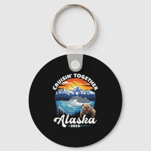 Alaska Cruise 2025 Family Friends Group Alaskan Ma Keychain