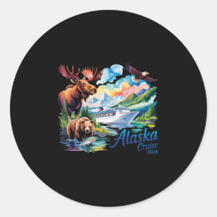 Alaska Cruise 2025 Matching Family Friends And Gro Classic Round Sticker