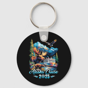 Alaska Cruise 2025 Matching Family Friends Group A Keychain