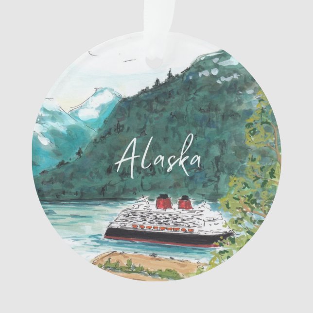 Alaska Cruise Christmas Ornament (Front)