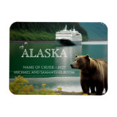 Alaska Cruise Cruising Bear Personalized  Magnet (Horizontal)