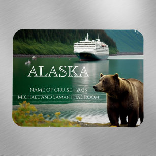 Alaska Cruise Cruising Bear Personalized  Magnet