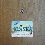 Alaska Cruise Cruising Custom Bear Moose Snow Magnet<br><div class="desc">This design may be personalized in the area provided by changing the photo and/or text. Or it can be customized by clicking Personalize this Template and then choosing the click to customize further option and delete or change the color of the background, add text, change the text color or style,...</div>