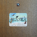 Alaska Cruise Cruising Custom Bear Moose Snow Magnet<br><div class="desc">This design may be personalized in the area provided by changing the photo and/or text. Or it can be customized by clicking Personalize this Template and then choosing the click to customize further option and delete or change the color of the background, add text, change the text color or style,...</div>