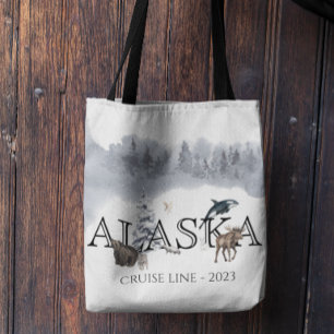 Alaska Cruise Cruising Custom Bear Moose  Tote Bag