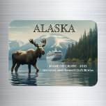 Alaska Cruise Cruising Moose Cabin Marker Magnet<br><div class="desc">This design may be personalized in the area provided by changing the photo and/or text. Or it can be customized by clicking Personalize this Template and then choosing the click to customize further option and delete or change the colour of the background, add text, change the text colour or style,...</div>