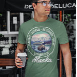 Alaska Cruise Date Cities Ship Embarkation  T-Shirt<br><div class="desc">You may change the style of this shirt by choosing More > under the style option. It may be personalized in the area provide or customizing by choosing the click to customize further option and changing the name, initials or words. You may also change the text colour and style or...</div>
