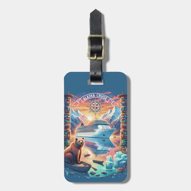 Alaska Cruise Ship Luggage Tag (Front Vertical)