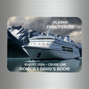 Alaska cruise Ship on Ocean Personalized  Magnet