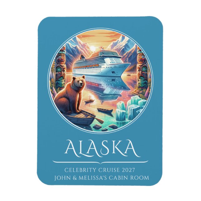 Alaska Cruise Ship Stateroom Magnet (Vertical)