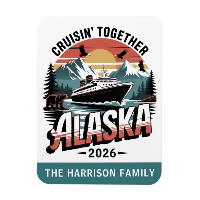 Alaska Cruise Ship Stateroom Magnet (Vertical)