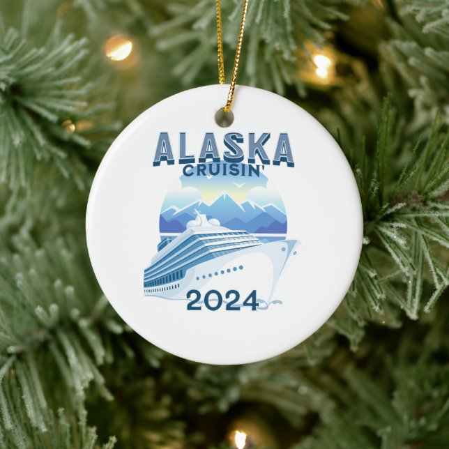 Alaska Cruisin' 2024 Ceramic Ornament (Tree)