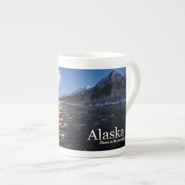 Alaska Dance In The Moonlight Bone China Mug (Front Right)