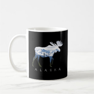 Alaska Day Moose Snowy Mountain Alaskan Tourist Or Coffee Mug