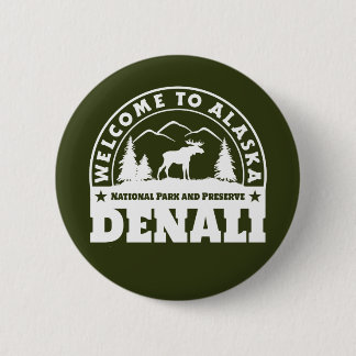Alaska. Denali National Park and Preserve 2 Inch Round Button