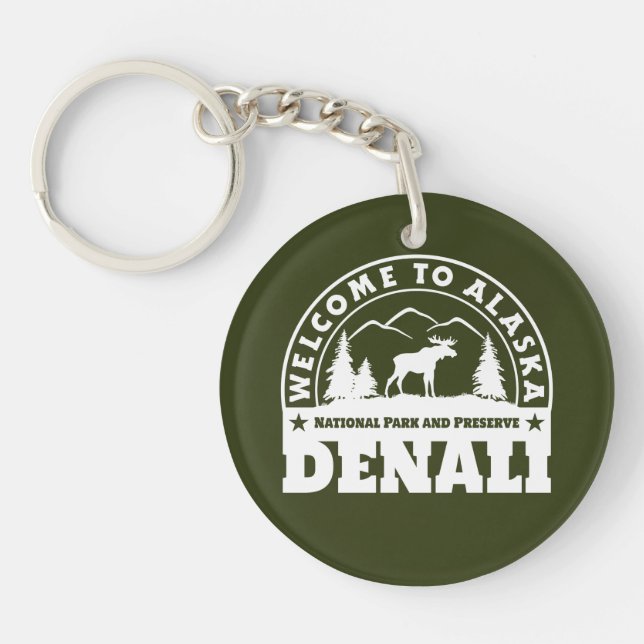 Alaska. Denali National Park and Preserve Keychain (Front)
