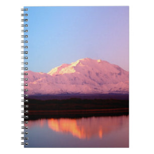 Alaska, Denali National Park, Mt. McKinley at Notebook