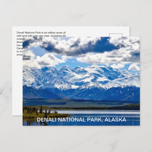 Alaska Denali National Park Postcard (Front/Back)