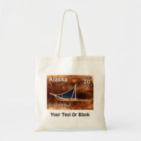 Alaska Dog Sled Mail Postage Stamp