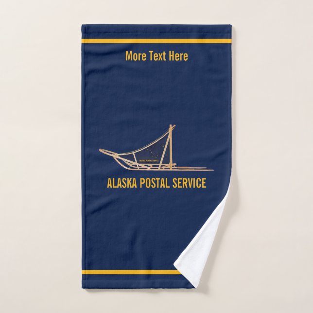 Alaska Dog Sled Postal Carrier Bath Towel Set (Hand Towel)