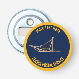 Alaska Dog Sled Postal Carrier Bottle Opener