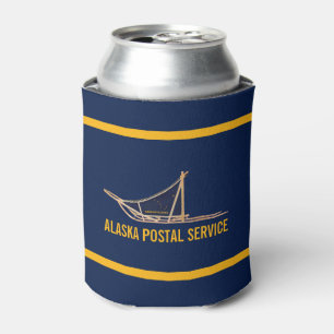 Alaska Dog Sled Postal Carrier Can Cooler