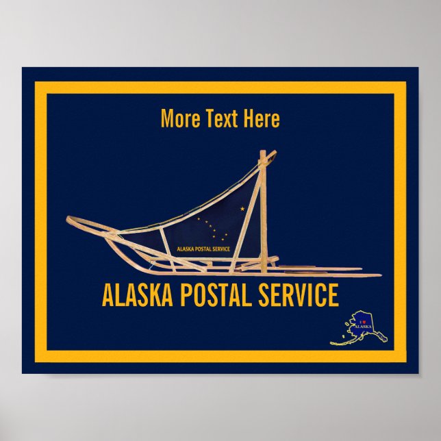 Alaska Dog Sled Postal Carrier Poster (Front)
