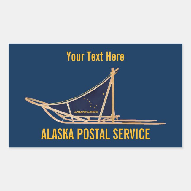 Alaska Dog Sled Postal Carrier Sticker (Front)