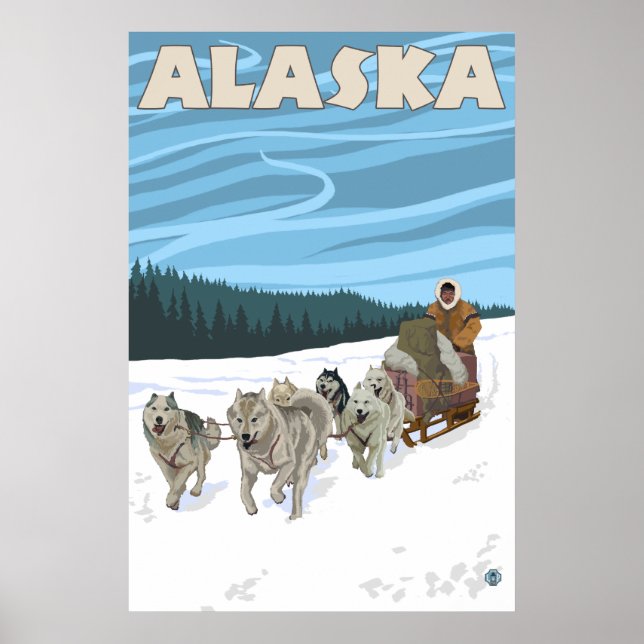 Alaska - Dogsledding Poster (Front)