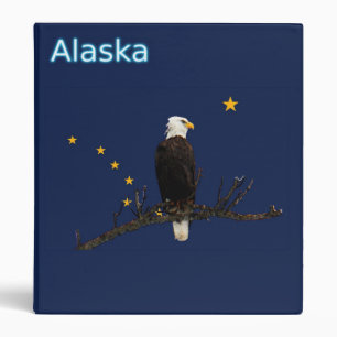 Alaska Eagle And Flag Binder