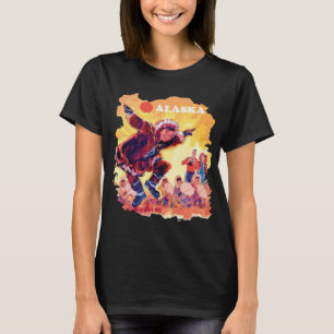Alaska Eskimo Dance Retro Red Travel T-Shirt