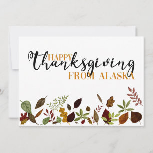 Alaska Fall Foliage Thanksgiving Card