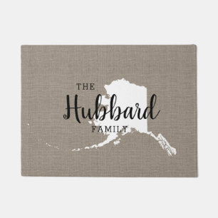 Alaska Family Monogram State Doormat