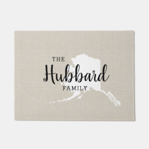 Alaska Family Monogram State Doormat