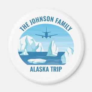 Alaska Family Vacation Custom Blue Glacier Magnet