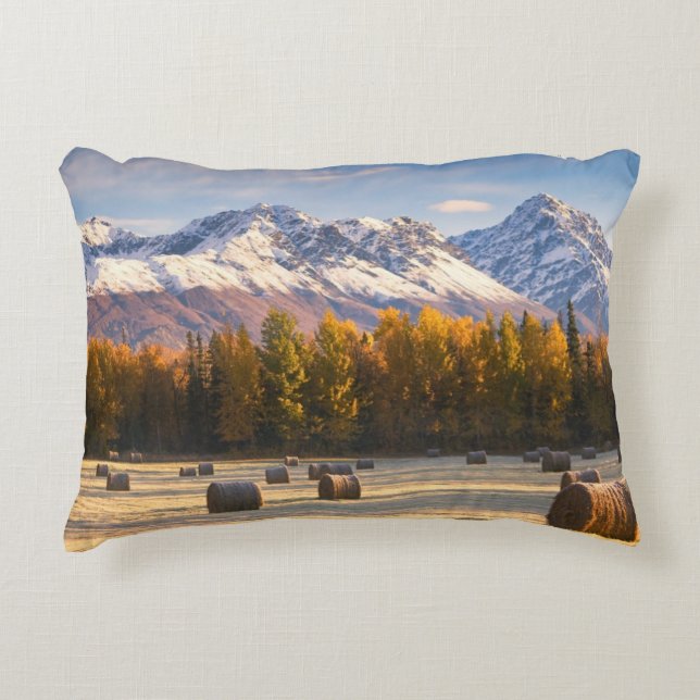Alaska Farming Accent Pillow (Front)