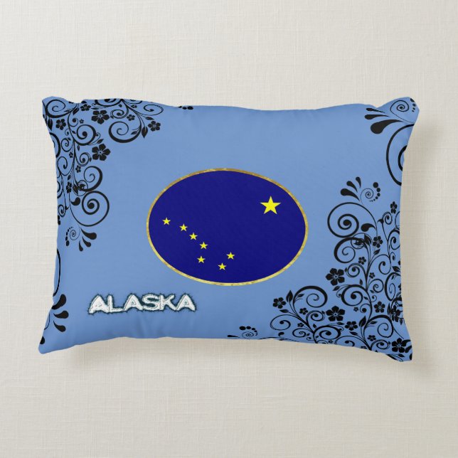 Alaska flag accent pillow (Back)