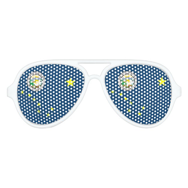 Alaska flag aviator sunglasses (Front)