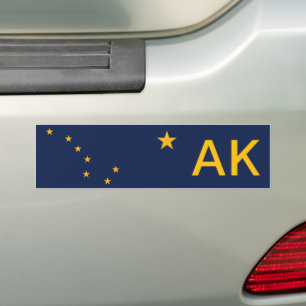 Alaska Flag Bumper Sticker